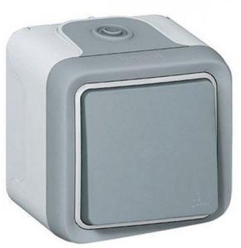 Переключатель накладной Legrand Plexo 1-кл. проходной IP55 серый картинка